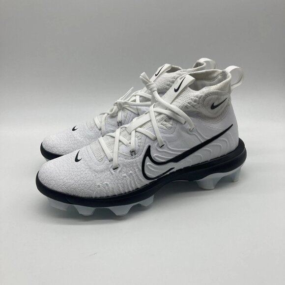 Nike Alpha Huarache NXT MCS Baseball Cleats Mens 7.5 White Black DJ6519-101 NEW - Picture 1 of 6